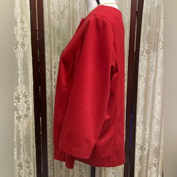 STUDIO WORKS RED BLAZER JACKET - SZ 1X - Picture 2 of 5